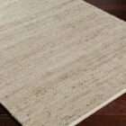 Neutral beige woven area rug with subtle tonal variation and organic texture.