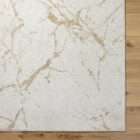 Light ivory area rug with soft gold veining resembling a marble-inspired pattern.