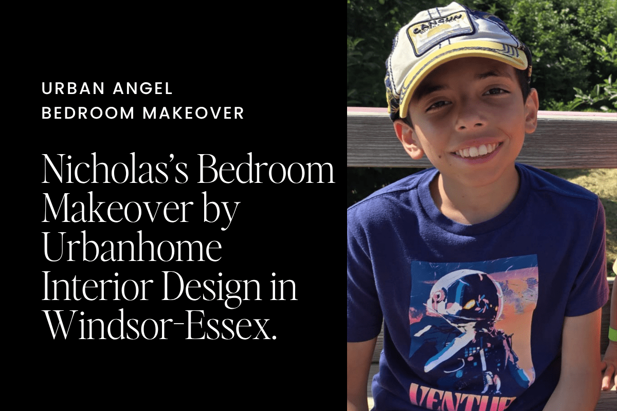 3D rendering of Nicholas’s Urban Angel Bedroom Makeover by Urbanhome Interior Design in Windsor-Essex.